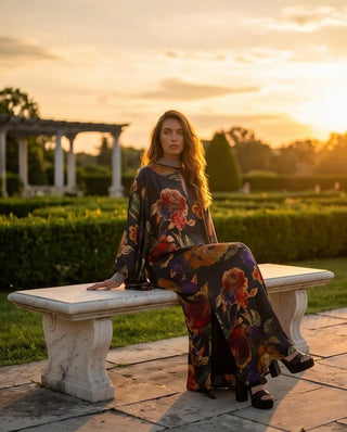 AZZURRA  abito kimono in seta