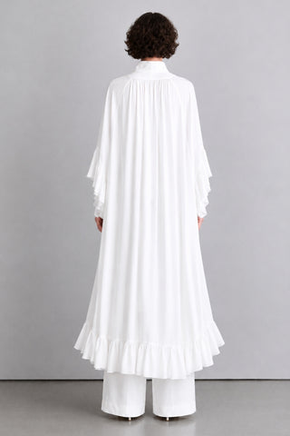 Maria Ruffle Detail Relaxed Tunic - Off-White