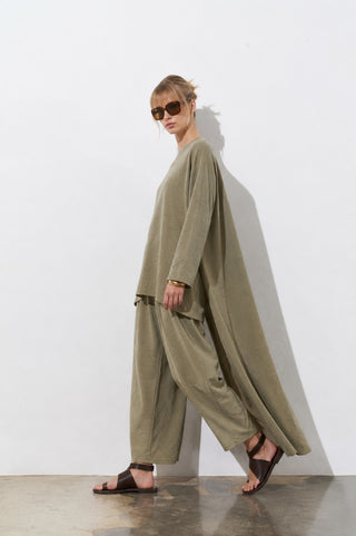 Aura Oversize Tunic & Trouser Set - Khaki