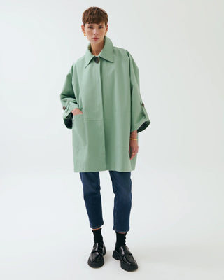 Melly Wide Collar Trenchcoat – Green