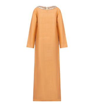 Maj Maharani Kaftan in Golden Peach