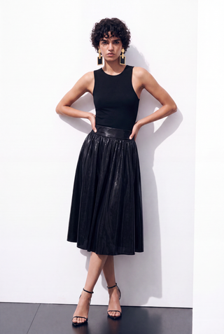 TwirlMosaic Velvet Skirt