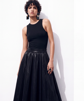 TwirlMosaic Velvet Skirt