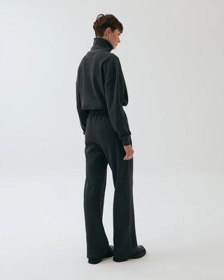 Karin Half-Zip Textured Sweatshirt – Charcoal