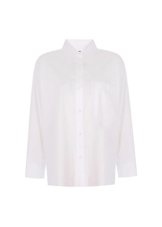 Lio Cotton Oversized Shirt - White