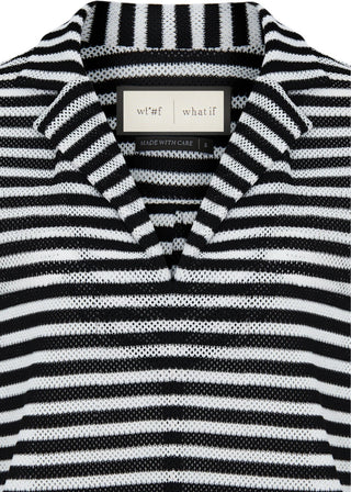 Freya Striped Knit Blouse - Black/White