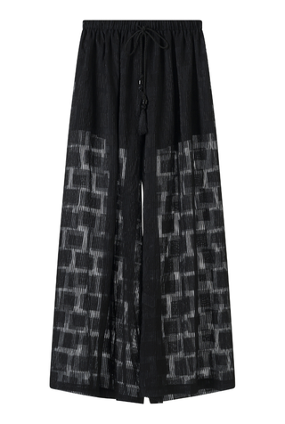 Violaine Pants Transparent Checkered Texture