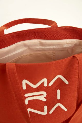 Orange Beach Bag with Zipper CA2501-5
