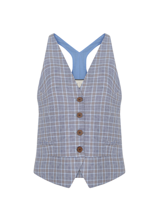 Lumina Vest Checkered 100% Cotton
