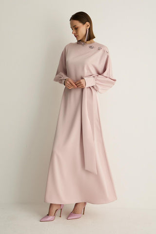 Oriana Embellished Shoulder Dress – Pudra