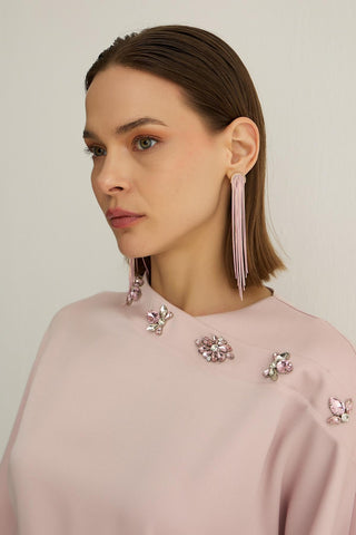 Oriana Embellished Shoulder Dress – Pudra