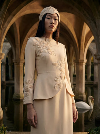 Pure Embellished Dress – Vanilla