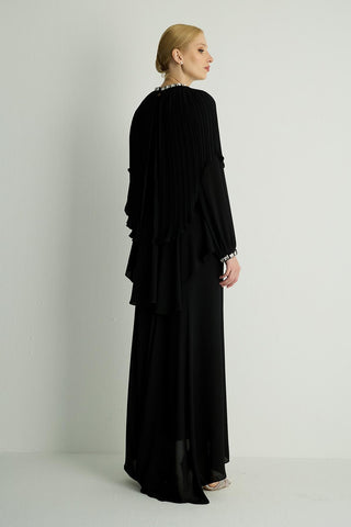 Plume Dress — Black