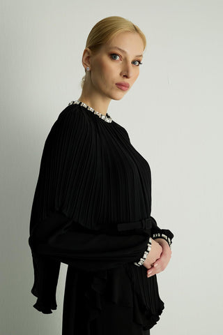 Plume Dress — Black