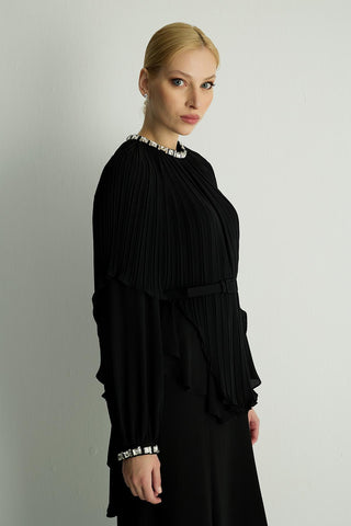 Plume Dress — Black