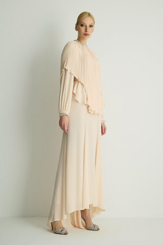 Plume Dress — Stone