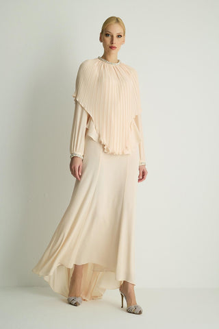 Plume Dress — Stone