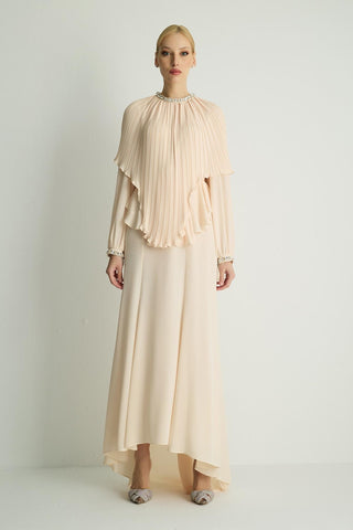 Plume Dress — Stone