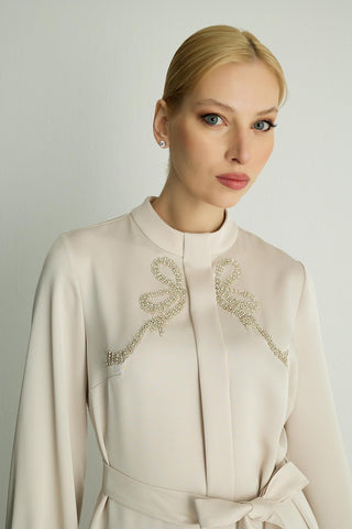 Ribbon Dress — Stone