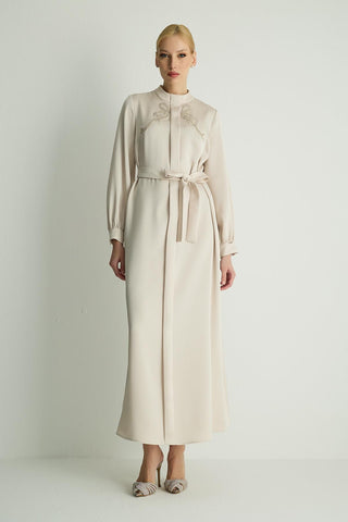 Ribbon Dress — Stone