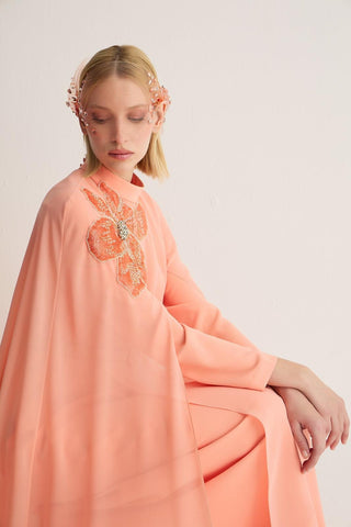 Pastel Cape Detail Dress – Somon