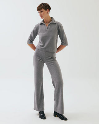 Poeita Velvet Pants – Gray