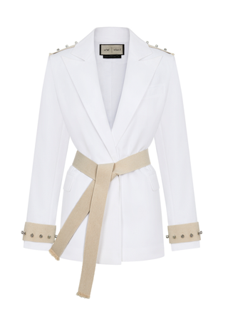 Elara Hudson Jacket Stone Detailed