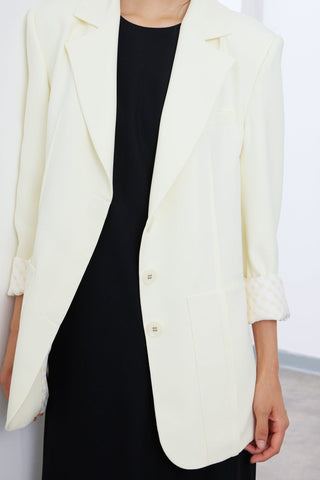 Marble Straight Cut Patterned Textured Jacket