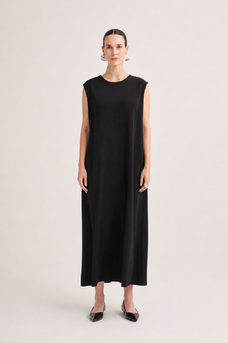 Lina Sleeveless Maxi Dress – Black
