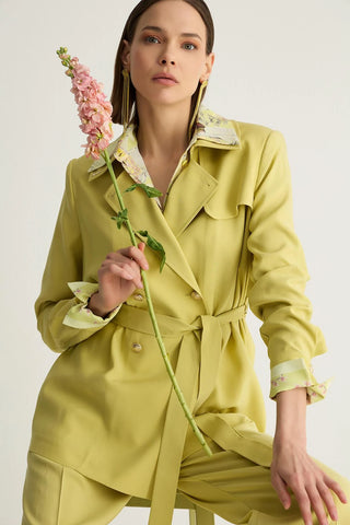 Ilkbahar Belted Cupro Jacket – Mimosa