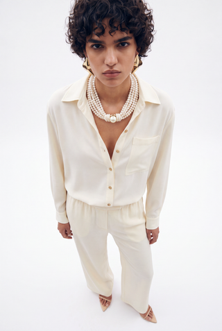 ViscaGold Satin Look Shirt
