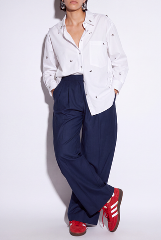 Charlotte Button Applique Shirt