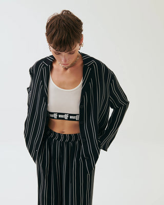 Lupita Striped Shirt – Black