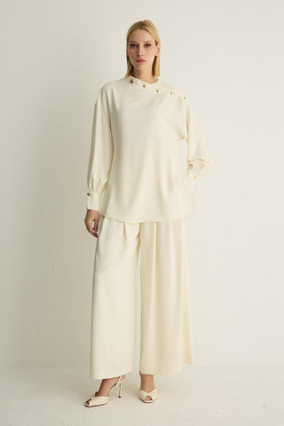 Oriana Tailored Trousers – Ecru