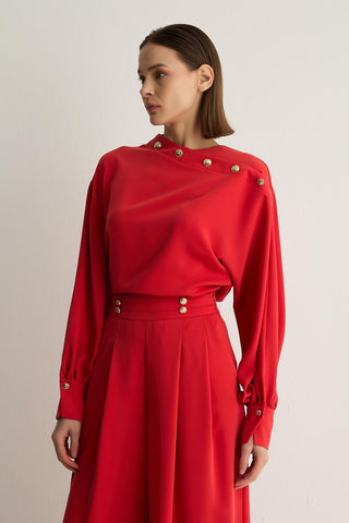 Oriana Tailored Trousers – Red