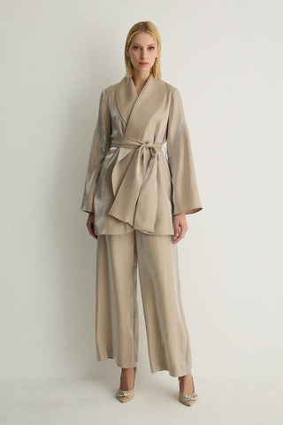 Shine Tailored Trousers – Stone