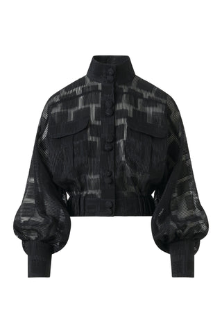 Violaine Blouse Transparent Checkered Texture