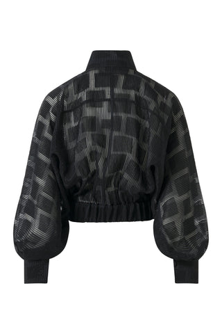 Violaine Blouse Transparent Checkered Texture