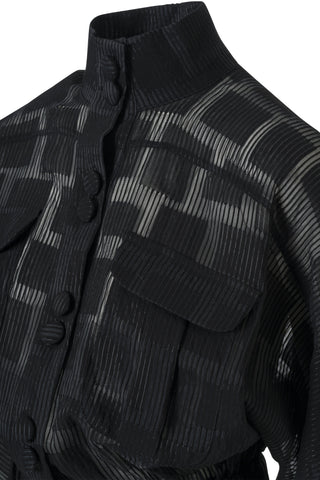Violaine Blouse Transparent Checkered Texture