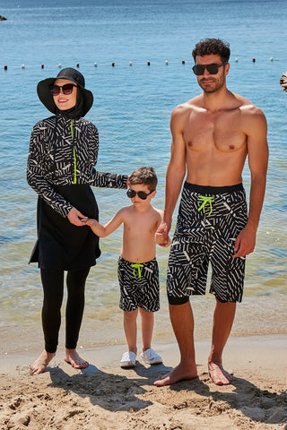Woven Black Boys Shorts B2363