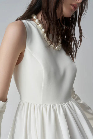 Beaded Embellished Dress & Jacket Evening Set – Cream