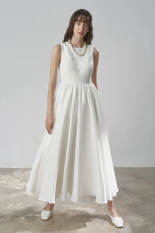 Beaded Embellished Dress & Jacket Evening Set – Cream