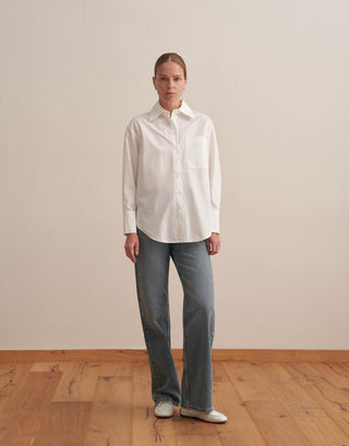 Oversized Cotton Shirt – Ecru