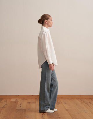 Oversized Cotton Shirt – Ecru