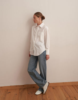 Oversized Cotton Shirt – Ecru
