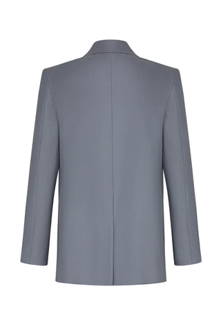 Broadway Double-Breasted Blazer – Gray