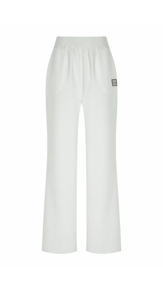 Astrid Waffle Trousers – White