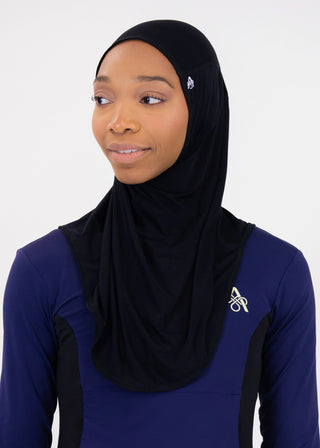 Amina Tube Eco-Friendly Performance Hijab - Noir