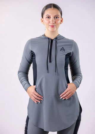 Anna Hooded Performance Tunic - Mindful / Noir