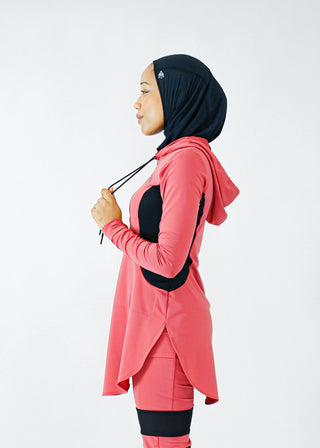 Anna Hooded Performance Tunic - Blaze / Noir